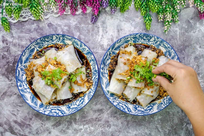 chinese steamed rice noodle with bamboo shoot rolls 18