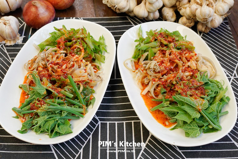 spicy vegetable salad with crispy fried whitebait 16