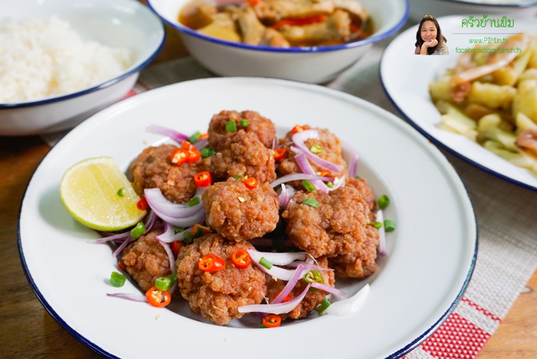 deep fried minced pork with salted fish 13