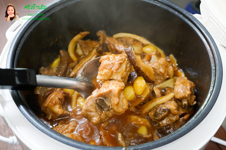 pork ribs with young coconut in red sauce 11