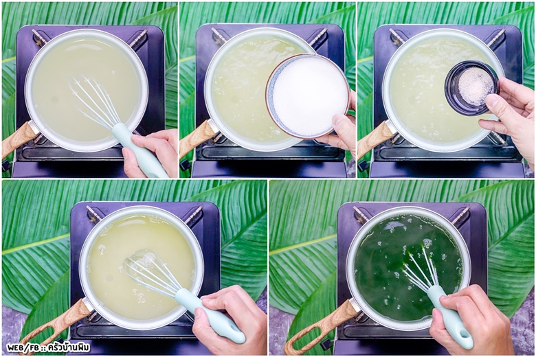 pandan coconut milk jelly 25